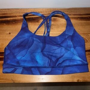 Blue lululemon sports bra